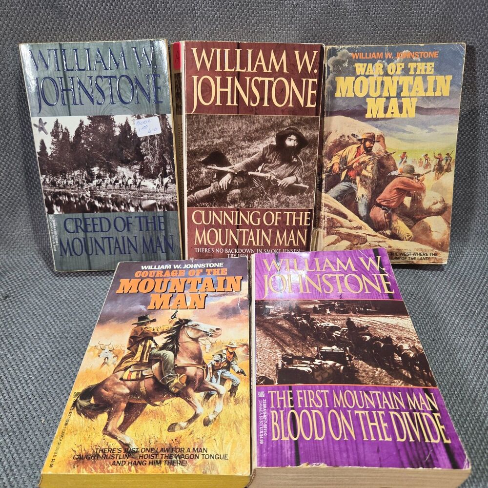 Lot of 5 William W. Johnstone Mountain Man Western PBB Books Zebra